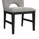 Oregon Dining Side Chair with Grey Fabric in Black (2 Per Carton) - Michael's Discount Furniture