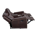 Panther Motion Loveseat with Console in Neono Brown - Michael's Discount Furniture