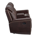 Panther Motion Loveseat with Console in Neono Brown - Michael's Discount Furniture