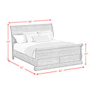 Park Ridge Sleigh Storage Bed - Michael's Discount Furniture