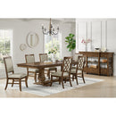 Phillipe Dining Side Chair with Grey Fabric in Cherry (2 Per Carton) - Michael's Discount Furniture