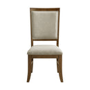 Phillipe Dining Side Chair with Grey Fabric in Cherry (2 Per Carton) - Michael's Discount Furniture