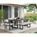 Playa Standard Height Dining Set in Dark Grey-Table and Four Chairs - Michael's Discount Furniture