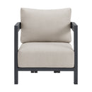 Playa Chair - Dark Grey and Olefin Beige (2 Per Carton) - Michael's Discount Furniture