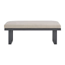 Playa Dining Bench - Dark Grey and Olefin Beige - Michael's Discount Furniture