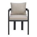 Playa Dining Chair - Dark Grey and Olefin Beige (2 Per Carton) - Michael's Discount Furniture