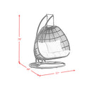 Playa Double Swing Egg Chair Complete - Dark Grey and Olefin Beige - Michael's Discount Furniture