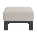 Playa Ottoman - Dark Grey and Olefin Beige - Michael's Discount Furniture