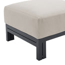 Playa Ottoman - Dark Grey and Olefin Beige - Michael's Discount Furniture