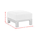 Playa Ottoman - Dark Grey and Olefin Beige - Michael's Discount Furniture