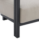 Playa Chair - Dark Grey and Olefin Beige (2 Per Carton) - Michael's Discount Furniture