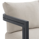 Playa Chair - Dark Grey and Olefin Beige (2 Per Carton) - Michael's Discount Furniture