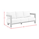 Playa Sofa - Dark Grey and Olefin Beige with 2 Pillows - Michael's Discount Furniture