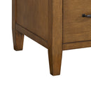 Portico Double Pedestal Desk with Power/USB in Brown Oak - Michael's Discount Furniture
