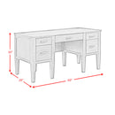 Portico Half Pedestal Desk with Power/USB in Brown Oak - Michael's Discount Furniture