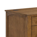 Portico Half Pedestal Desk with Power/USB in Brown Oak - Michael's Discount Furniture