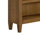 Portico Open Bookcase in Brown Oak - Michael's Discount Furniture