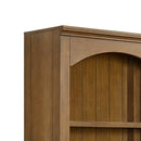 Portico Open Bookcase in Brown Oak - Michael's Discount Furniture