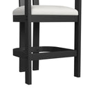 Portland Arm Barstool with White Fabric in Black (2 Per Carton) - Michael's Discount Furniture