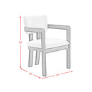 Portland Arm Chair with Snow White Fabric in Black (2 Per Carton) - Michael's Discount Furniture
