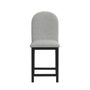 Portland Round Back Barstool with Grey Fabric in Black (2 Per Carton) - Michael's Discount Furniture