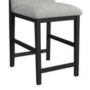 Portland Round Back Barstool with Grey Fabric in Black (2 Per Carton) - Michael's Discount Furniture