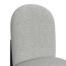 Portland Round Back Counter Stool with Grey Fabric in Black (2 Per Carton) - Michael's Discount Furniture