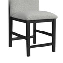 Portland Round Back Counter Stool with Grey Fabric in Black (2 Per Carton) - Michael's Discount Furniture