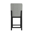 Portland Square Back Barstool with Grey Fabric in Black (2 Per Carton) - Michael's Discount Furniture