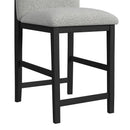 Portland Square Back Barstool with Grey Fabric in Black (2 Per Carton) - Michael's Discount Furniture