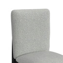 Portland Square Back Barstool with Grey Fabric in Black (2 Per Carton) - Michael's Discount Furniture
