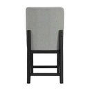 Portland Square Back Counter Stool with Grey Fabric in Black (2 Per Carton) - Michael's Discount Furniture