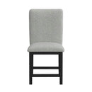 Portland Square Back Counter Stool with Grey Fabric in Black (2 Per Carton) - Michael's Discount Furniture