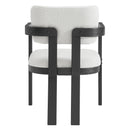 Portland Arm Chair with Snow White Fabric in Black (2 Per Carton) - Michael's Discount Furniture