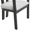 Portland Arm Chair with Snow White Fabric in Black (2 Per Carton) - Michael's Discount Furniture