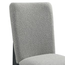 Portland Side Chair with Grey Fabric (PGY1113-4) in Black (2 Per Carton) - Michael's Discount Furniture