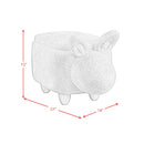 Rabbit Storage Stool in White