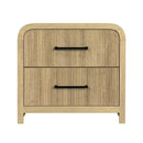 Ridgemont 2-Drawer Nightstand with USB in Natural - Michael's Discount Furniture