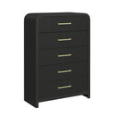 Ridgemont Storage Bedroom Set in Black with Grain - Michael's Discount Furniture