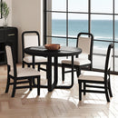 Ridgemont Round Dining Table in Black with Grain - Michael's Discount Furniture
