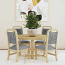 Ridgemont Dining Side Chair with Grey Fabric in Natural (2 Per Carton) - Michael's Discount Furniture