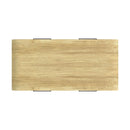 Ridgemont Coffee Table with Casters/Push Through Drawer in Natural - Michael's Discount Furniture