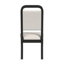 Ridgemont Dining Side Chair with White Fabric in Black with Grain (2 Per Carton) - Michael's Discount Furniture