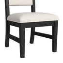 Ridgemont Dining Side Chair with White Fabric in Black with Grain (2 Per Carton) - Michael's Discount Furniture