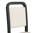 Ridgemont Dining Side Chair with White Fabric in Black with Grain (2 Per Carton) - Michael's Discount Furniture