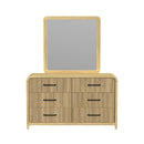 Ridgemont Dresser and Mirror Set in Natural - Michael's Discount Furniture