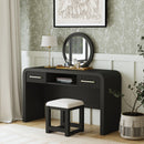 Ridgemont Dressing Table in Black with Grain - Michael's Discount Furniture