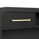 Ridgemont Dressing Table in Black with Grain - Michael's Discount Furniture