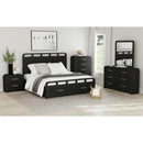 Ridgemont Dresser and Mirror Set in Black with Grain - Michael's Discount Furniture