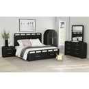 Ridgemont Large Bookcase in Black with Grain - Michael's Discount Furniture